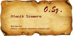 Olenik Szemere névjegykártya